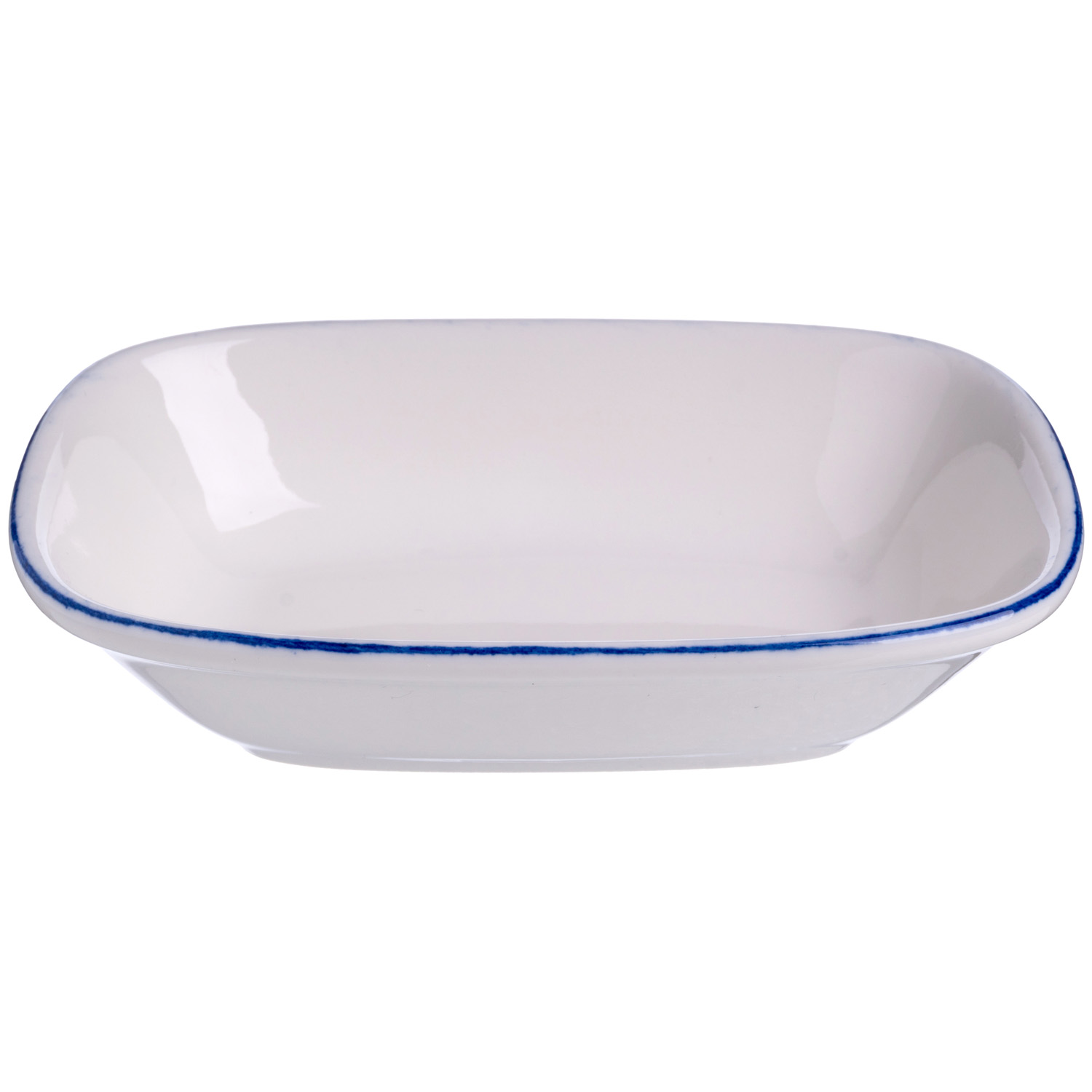 Салатник 140*100 мм. 160 мл. h=35 мм., касалетка Ретро синий край, форма Гурмэ Bonna /1/12/2040/ ВДОХНОВЕНИЕ