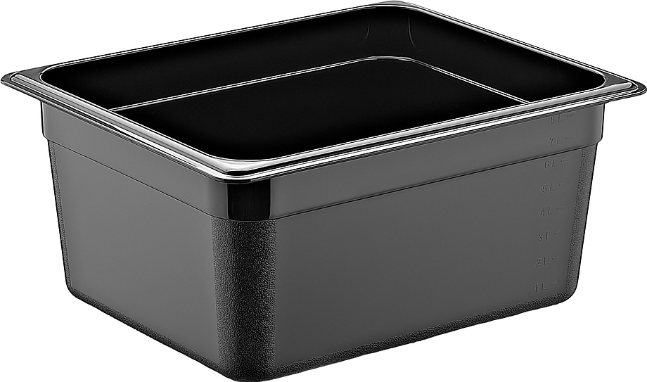 Гастроемкость 1/2 h=150 мм. 325*265 мм. 8 л. п/п черная GP /1/12/