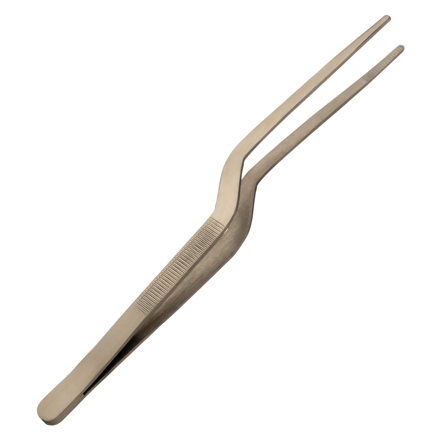 Щипцы (пинцет) 20 см. изогнутые, нерж. золотые MGsteel /1/ 288/