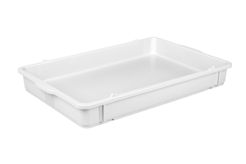 Контейнер для теста 650*430*80 мм. (-20/+70) прямой, сплошной, белый, полипропилен (кр. 59358) /1/2/