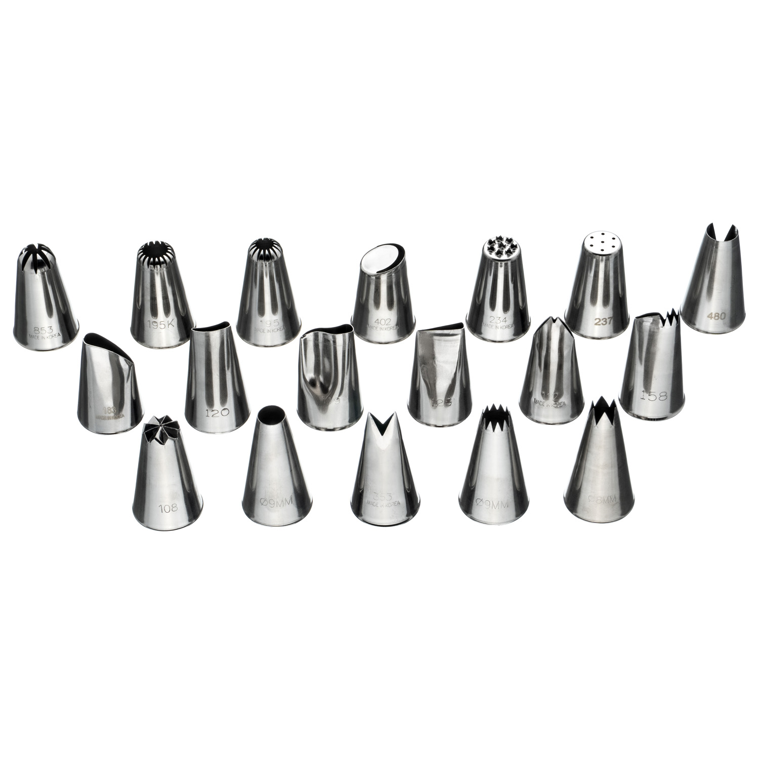 Набор кондитерских насадок 18 шт нерж. для декора тортов, пирожных и других конд. изделий №2 /1/ АКЦИЯ АКЦИЯ