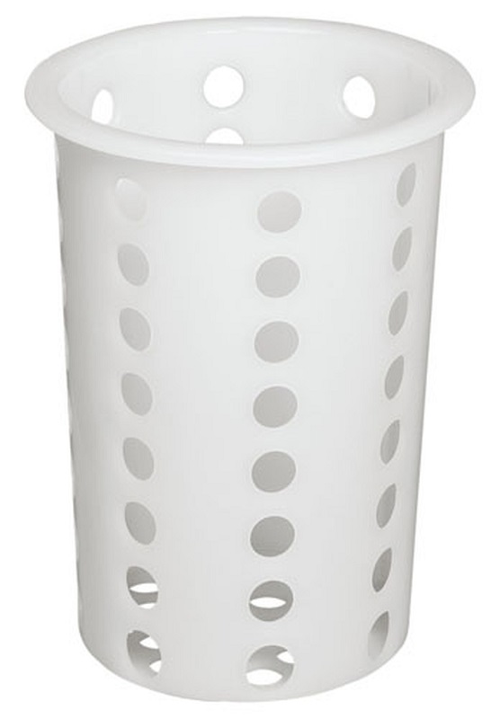 Подставка для столовых приборов (стакан) d= 95 мм. h=130 мм. перфор. белый, пластик MGprof /1/17/