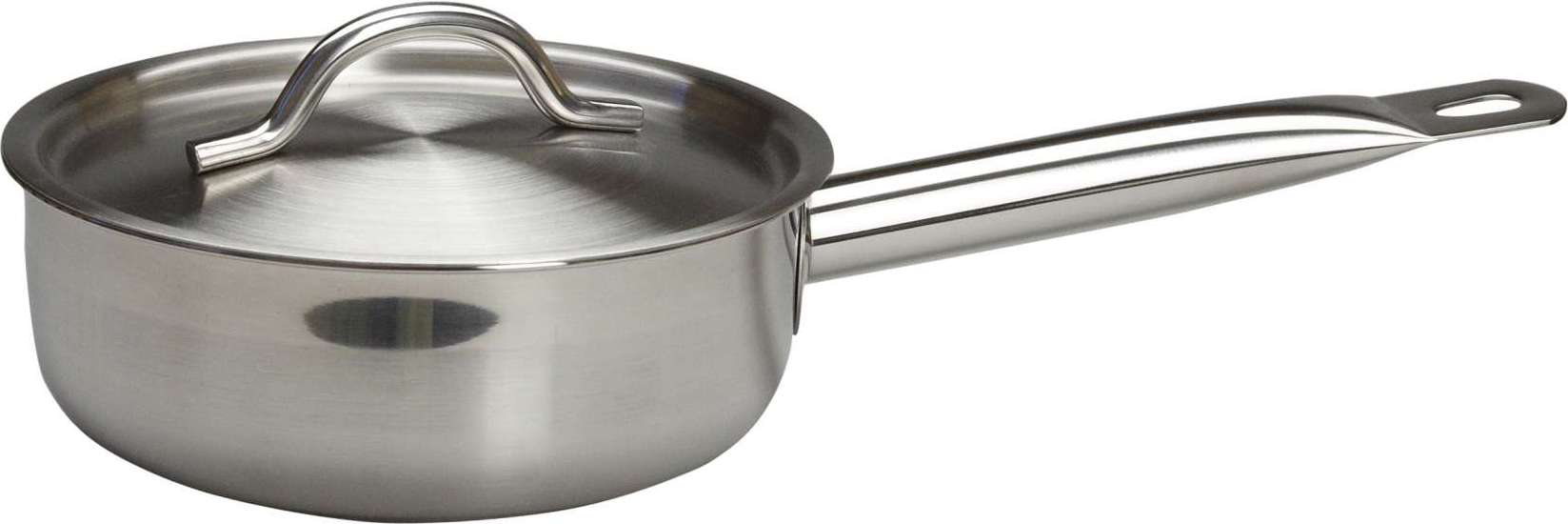 Сотейник  1,3 л. нерж. d=14 см. h=8,5 см. с крышк. тройн дно (индукция) MGsteel /1/