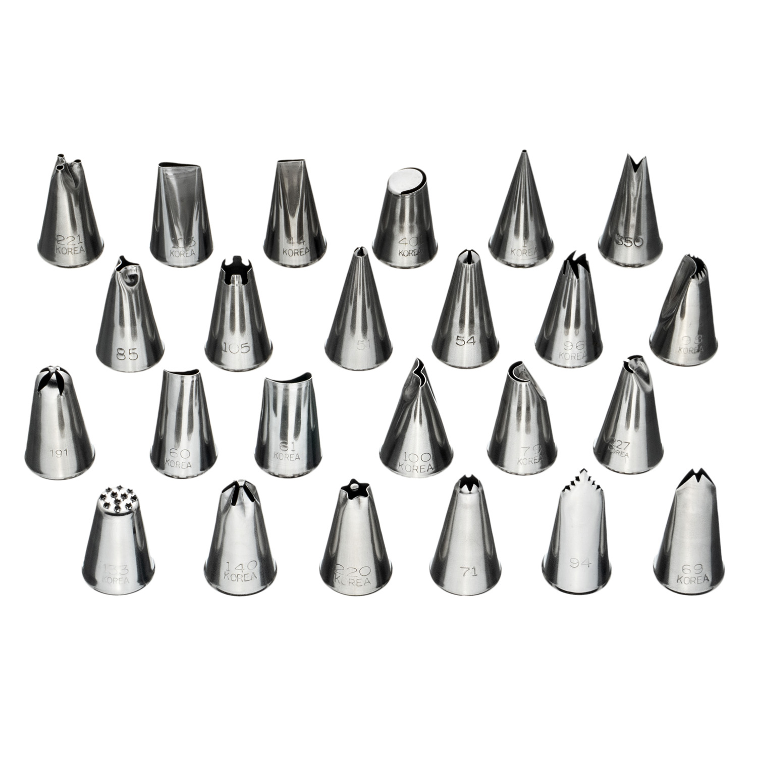 Набор кондитерских насадок 24 шт нерж. для декора тортов, пирожных и других конд. изделий /1/