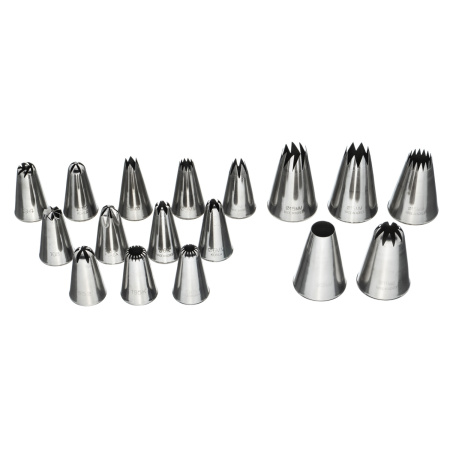 Набор кондитерских насадок 18 шт нерж. для декора капкейков /1/ АКЦИЯ