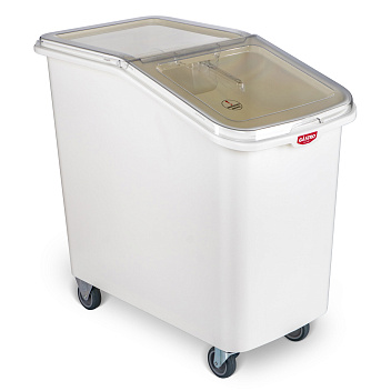 Контейнер для сыпучих продуктов 102 л 420*720*710 мм. (-40°C /+70°C) п/п на колесах, с совком, белый GP /1/3/18/