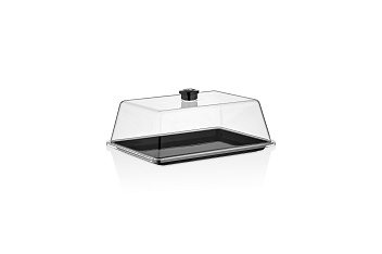 Поднос для подачи 27*21 см. поликарбонат, черный (крышка 76834) GP /1/24/
