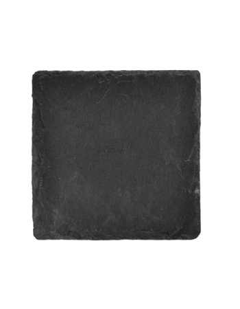 Блюдо для подачи квадр. 10*10 см. h=0,7 см. черное, сланец MGprof /4/25/ (S-11001)