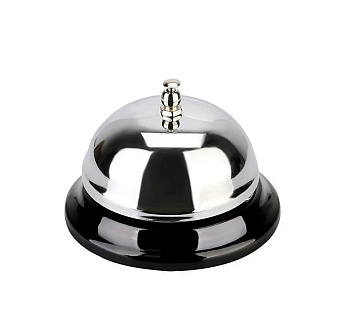 Звонок барный d=10 см. h=7 см. хром.сталь MGsteel /1/6/144/ АКЦИЯ АКЦИЯ