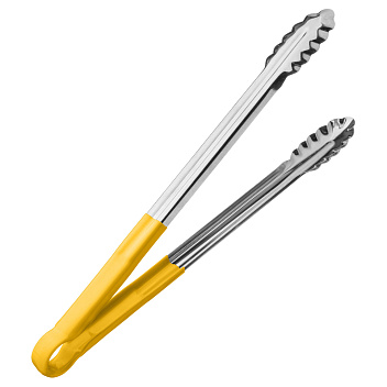 Щипцы универсальные 40 см. нерж. желтая ручка MGsteel /1/120/