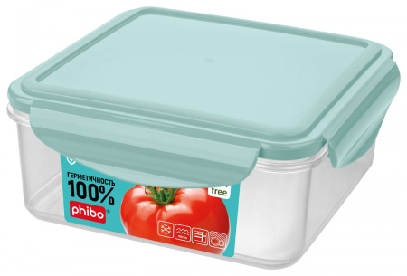 Контейнер для продуктов квадр. 1,0 л. 16*16*7 см. герметичный п/п SMART LOCK /1/20/