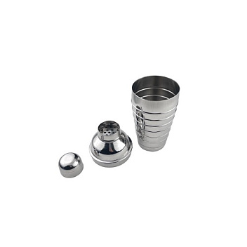 Шейкер 0,45 л. 20 см. нерж. Европейский, ребристый MGsteel /1/72/ АКЦИЯ