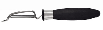 Овощечистка 5/19 см. с плавающим лезвием, черная нерж. с прорезин. ручкой Icel /1/4/ Овощечистка 5/19 см. с плавающим лезвием, черная нерж. с прорезин. ручкой Icel /1/4/