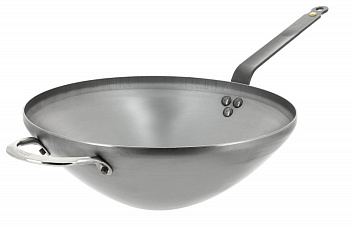 Сковорода Wok d=40 см. h=12,5 см. (индукция) с 2 ручками Mineral B De Buyer /1/3/ АКЦИЯ