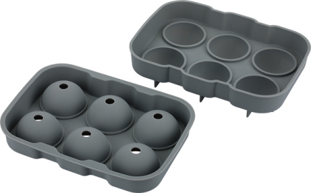Форма для льда на 6 шаров d=4,5 см. силикон /1/