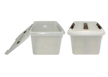 Контейнер для продуктов прямоуг.  8,0 л. 30*23*16,5 см. с ручкой, с коричневым зажимом MGprof /1/25/