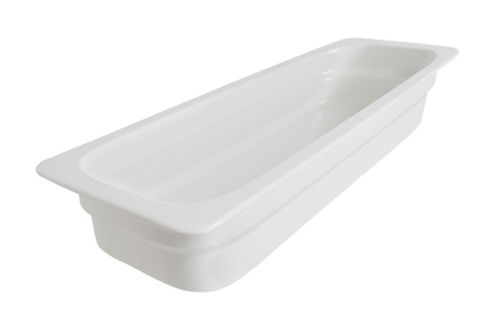 Гастроемкость 2/4 h= 30 мм. 1,1 л. белая фарфор Bonna /1/ 