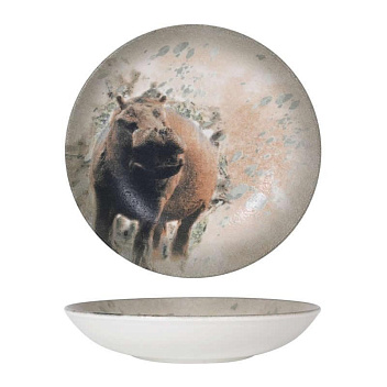 Тарелка d=230 мм. глубокая 1000 мл. h=45 мм. Саванна, форма Банкет Bonna /1/12/ Тарелка d=230 мм. глубокая 1000 мл. h=45 мм. Саванна, форма Банкет Bonna /1/12/