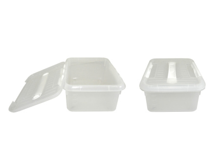 Контейнер для продуктов прямоуг.  6,0 л. 30*23*12 см. с ручкой, с белым зажимом MGprof /1/30/
