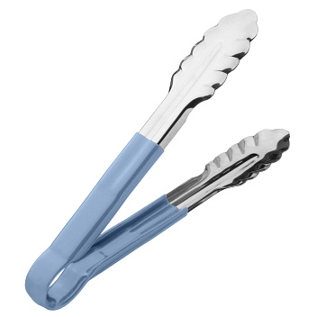 Щипцы универсальные 24 см. нерж. синяя ручка MGsteel /1/120/ 