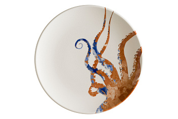 Тарелка d=250 мм. Аквелис осьминог, форма Гурмэ Bonna /1/12/