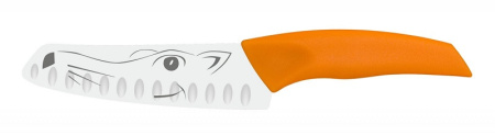 Нож кухонный 140/260 мм. с бороздками, оранжевый KIDS Icel /1/6/