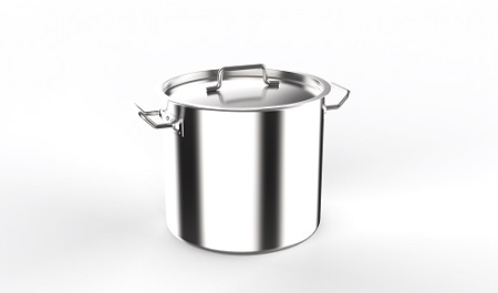 Котел 30 л. нерж. d=35 см. h=32 см. тройное дно с крышк. (индукция) MGsteel /1/